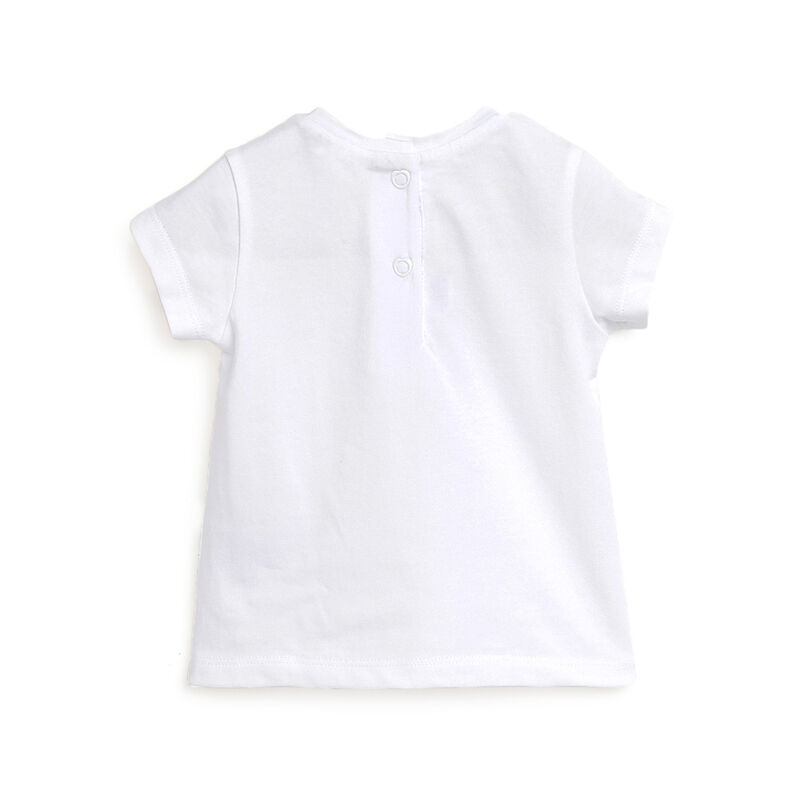 Girls White Duck Printed Short Sleeve T-Shirt image number 1